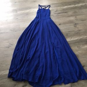 Lulus Strappy Royal Blue Dress